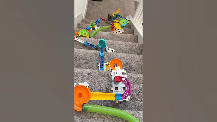 MARBLE RUN ON STAIRS #vtech #marblerush #marblerun #asmr #asmrsounds #marble #marblerace #satisfying