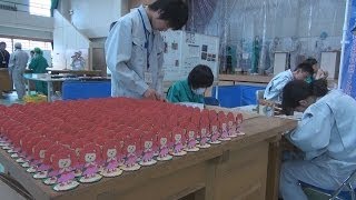 水戸高等特別支援学校でふれあちゃんクリップ作り