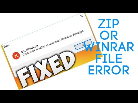 How to Fix The Archive Is Either In Unknown Format or Damaged Error