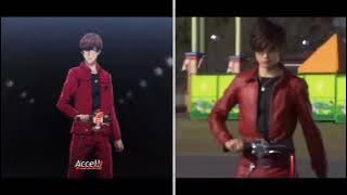 Kamen rider Accel Tv Show vs Anime