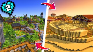 I Transformed 2 Villages In Hardcore Minecraft