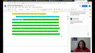 How to give feedback: Sample Essay