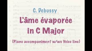 "L'âme évaporée" from Deux Romances [medium voice/ C Major] - Score and Piano Accompaniment