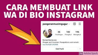 Cara Membuat Link Whatsapp di Bio Instagram