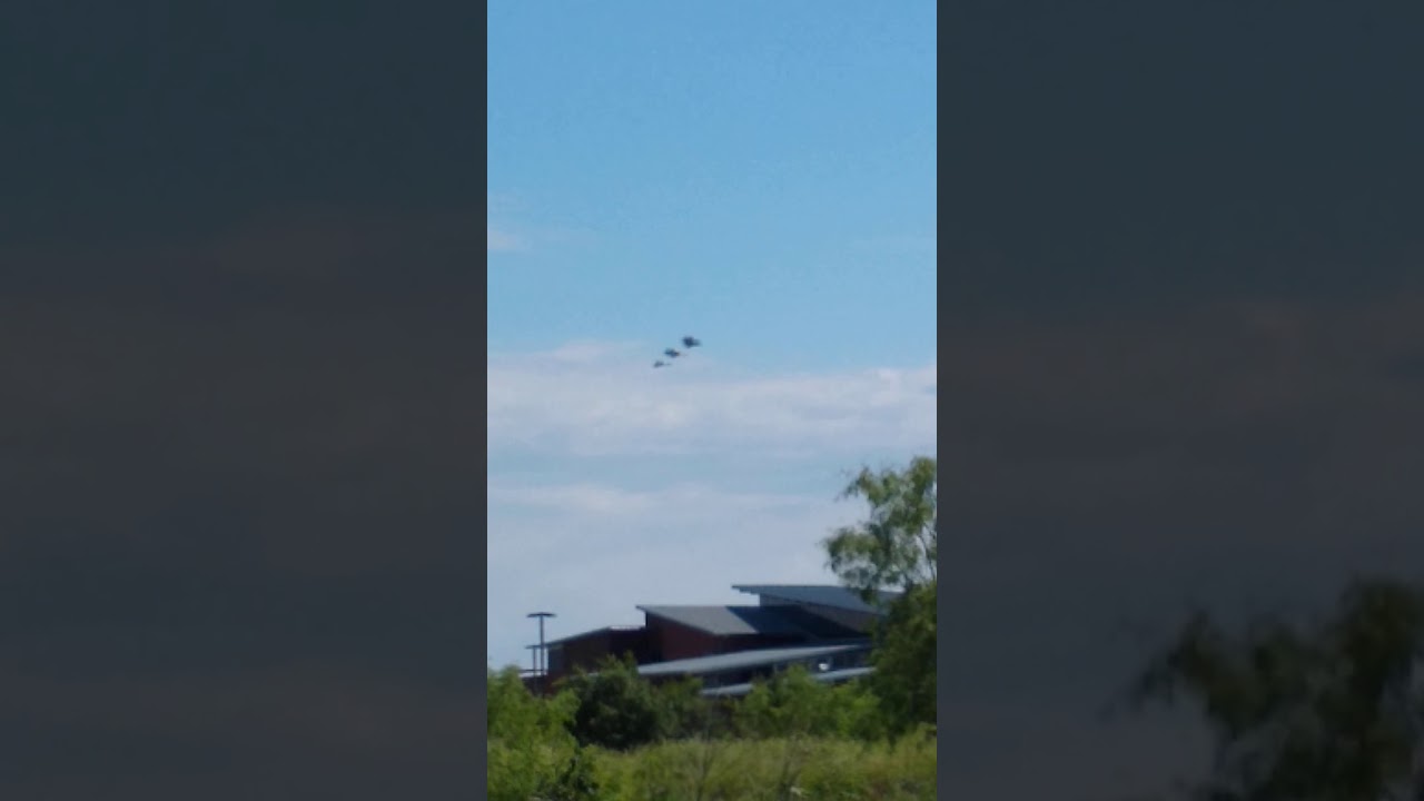 Blue Angels Covid-19 Flyover - May 6, 2020 at Killian Middle School, Lewisville TX