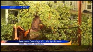 Storm damage in Syracuse the morning after