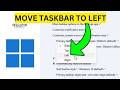 How To Move Taskbar To Left on Windows 11(EASY)