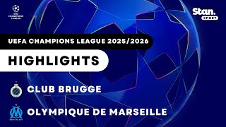 Club Brugge v Olympique de Marseille | Highlights | UEFA Champions League 2025/26