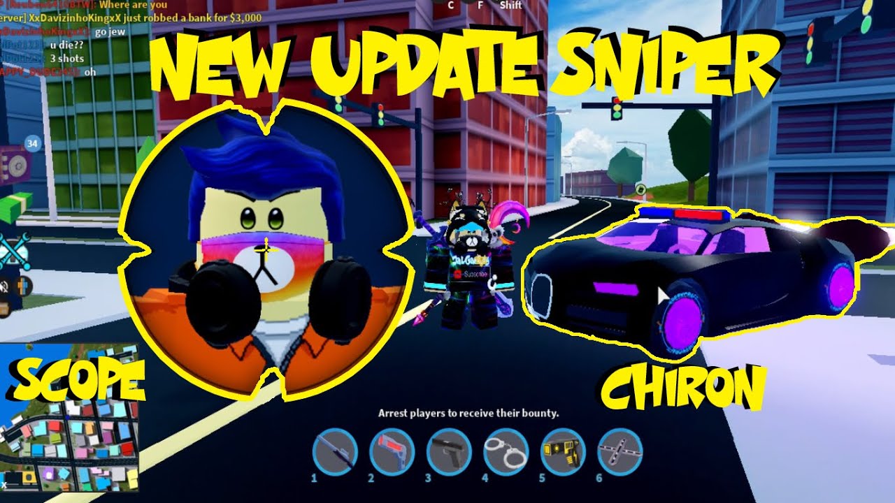 New Update Sniper and Revolver!! $500,000 Chiron Car!! - Roblox JailBreak