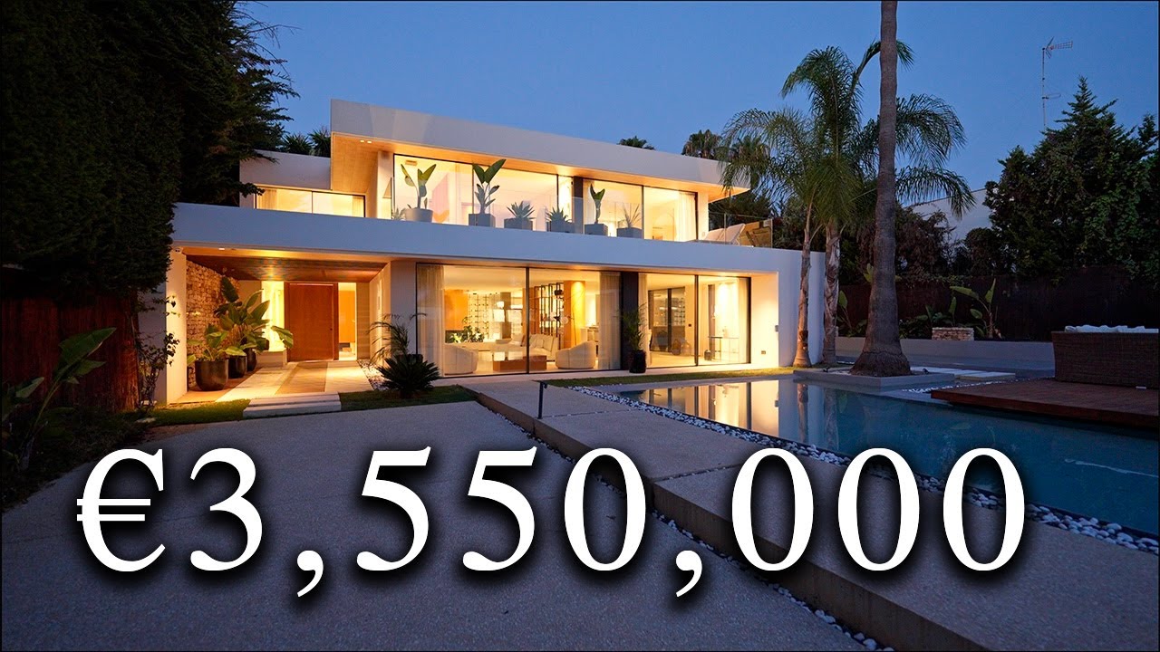 Touring SUPER MODERN house for 3,5 MILLION in Marbella , Spain !