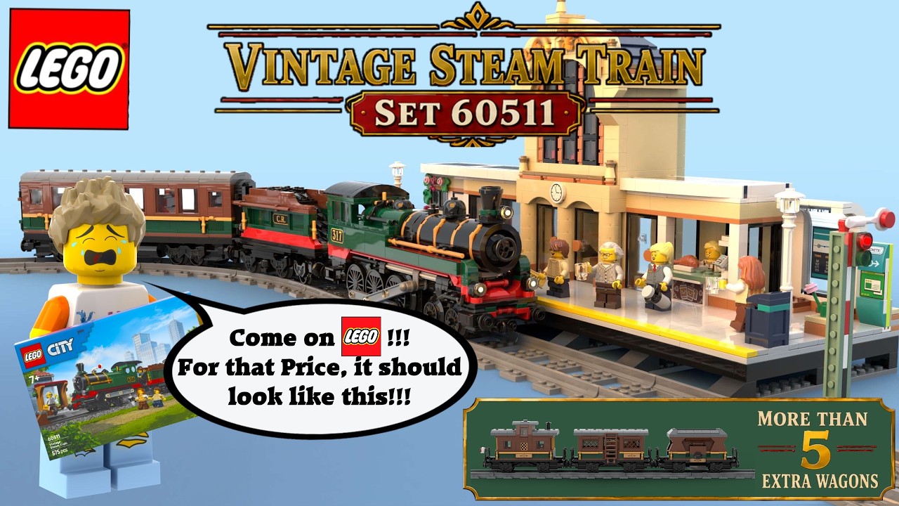 LEGO® - 60511 - Vintage Steam Train - Honest Review - YouTube