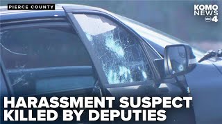 Felony harassment suspect dies after deputy-involved shooting in Pierce County