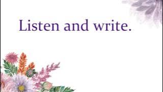 Dictation Past simple tense