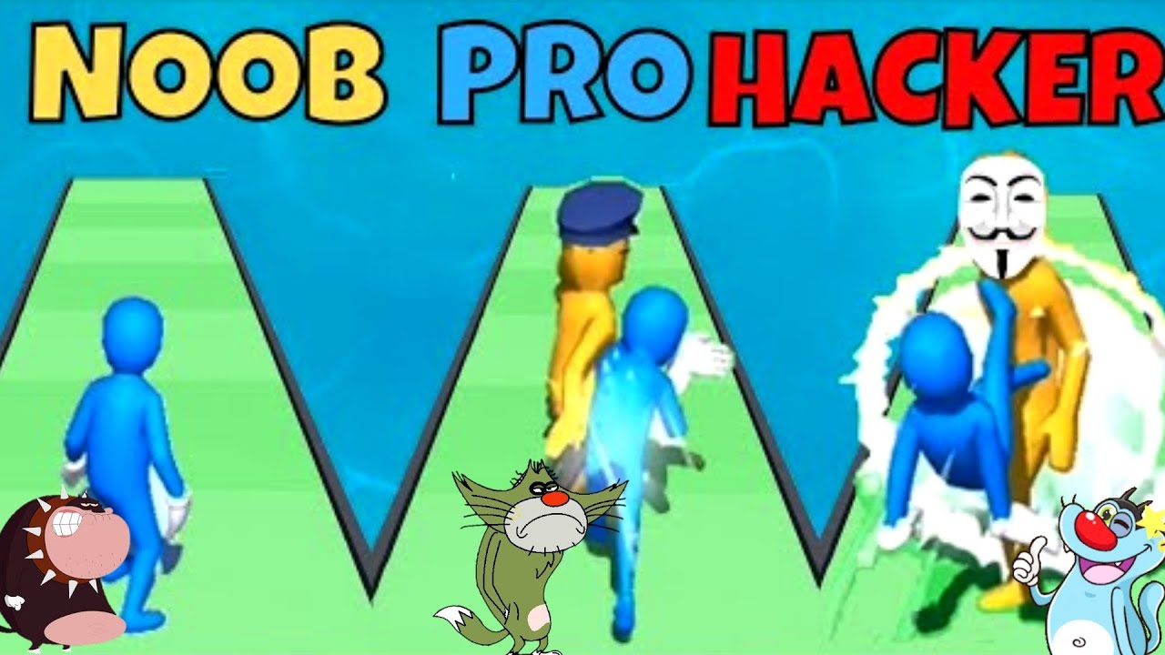 NOOB vs PRO vs HACKER Slap And Run Android iOS Oggy And Jack Voice