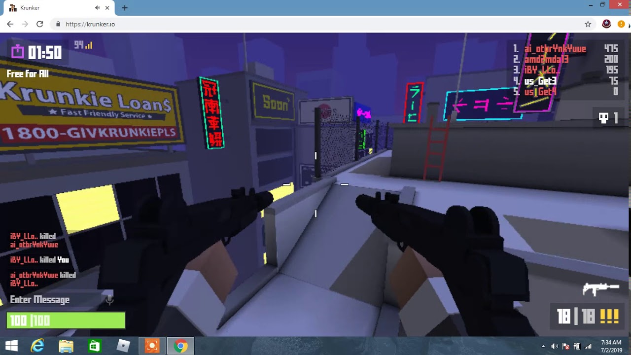 krunker.io new gun gameplay