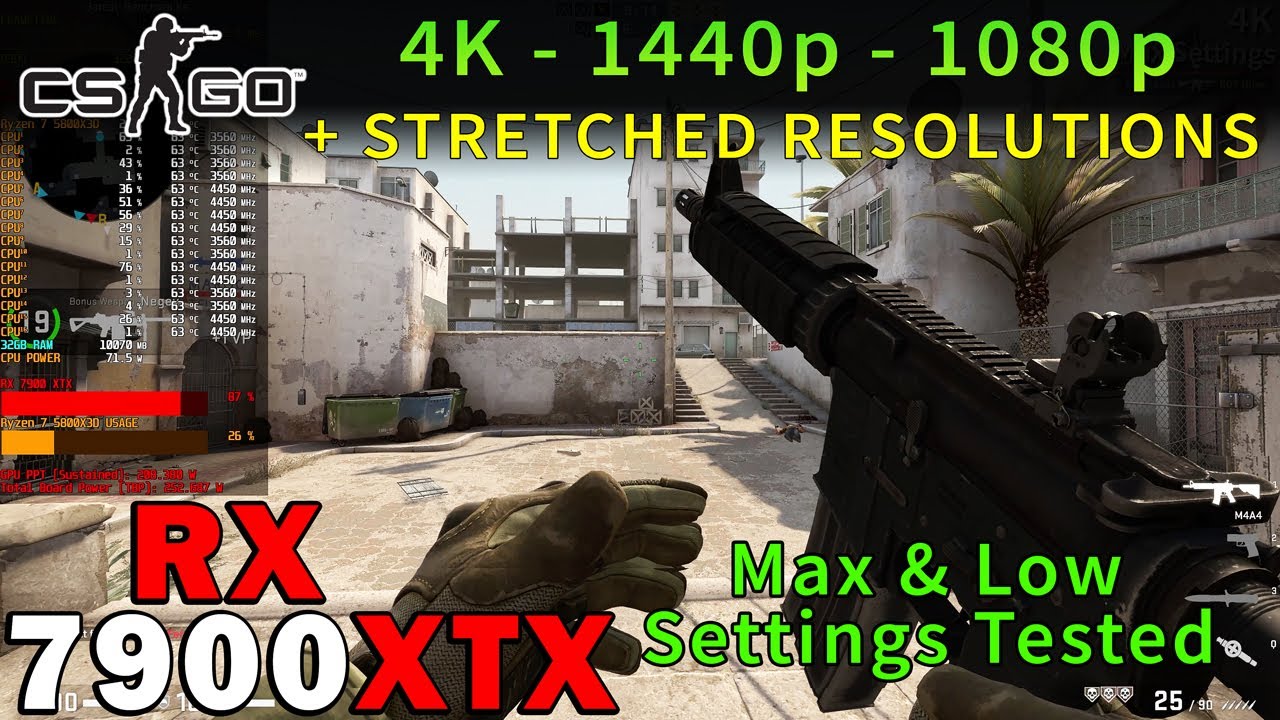 CS:GO | 4K - 1440p - 1080p - STRETCHED 4:3 | RX 7900 XTX | Ryzen 7 ...