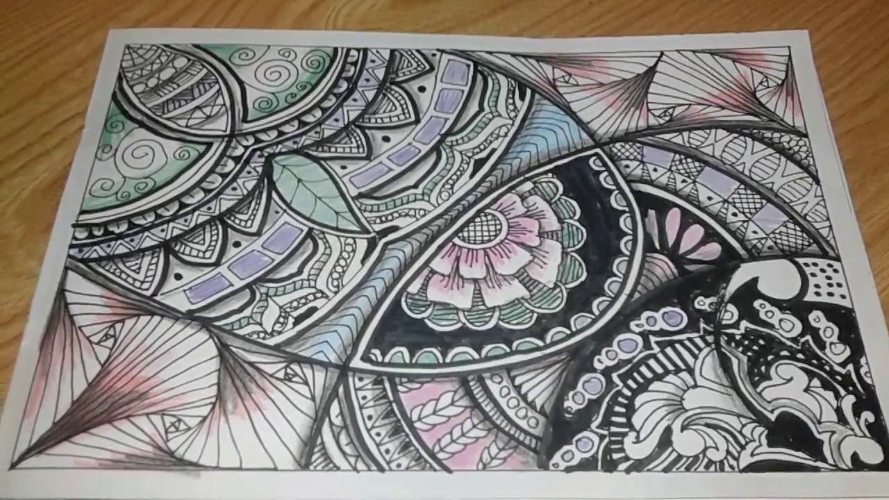 Fast Vignette Zentangle Doodle Batik Mandala YouTube