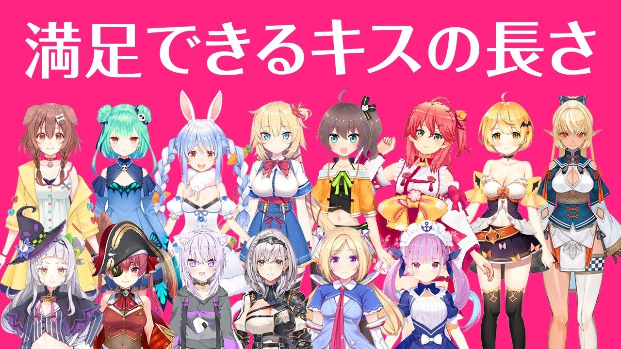 ホロライブのキスの長さまとめ