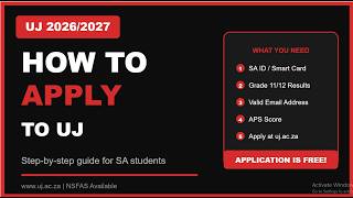 How to Apply to the University of Johannesburg (UJ) 2027 | Step by Step Guide
