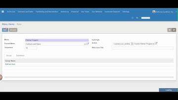 How to create a custom menu in Odoo and Vuente using a Tag