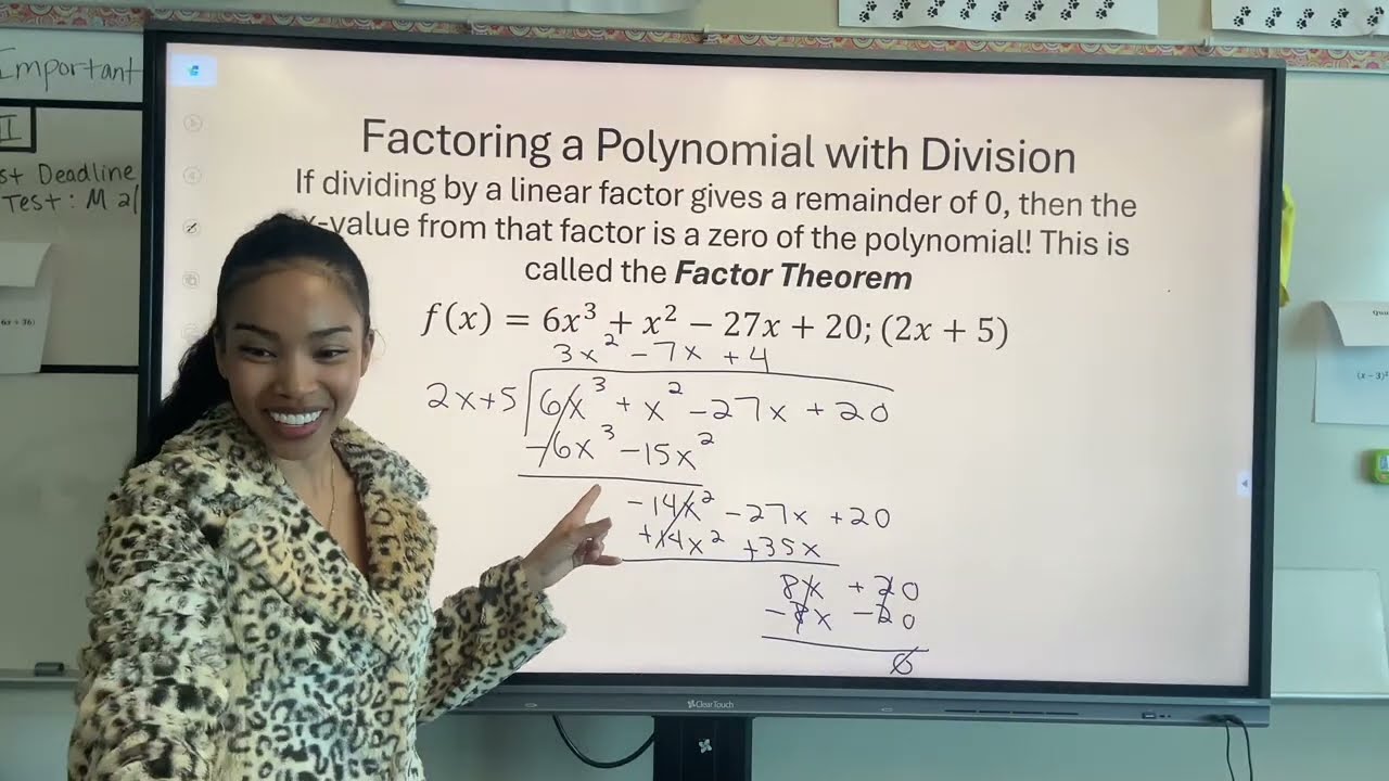 Using the Factor Theorem and Remainder Theorem to Find Zeros and Polynomials