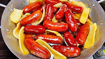 CHUỐI RIM ĐƯỜNG - cách làm Chuối Ngào Đường thốt nốt nguyên trái lên màu đỏ đẹp - Tú Lê Miền Tây