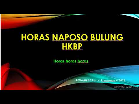 HORAS Naposo Bulung HKBP ||| Karaoke Musik dan Teks Lagu