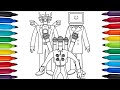 Skibidi Toilet Coloring Pages | TITAN TV MAN V2.0 vs Cameraman & Titan Microphone Mecha Boss #99