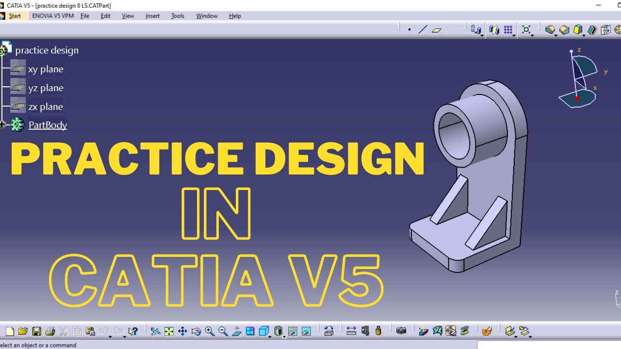 Practice design 10 in catia v5 #3dmodel #3dmodeling #engineering # ...