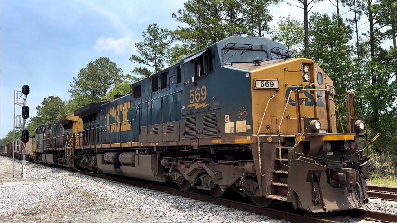 CSX AC44CW 569 Leads Train L74304 at Sandy Ford Road YouTube