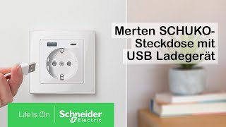 Taster aktivweiß glänzend Merten Schneider MERTEN System M Steckdose Schalter USB 