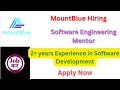 MountBlue Hiring For Software Engineering Mentor | 2+ years Experience in Software Development