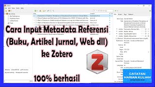 Cara Menambahkan Referensi ke Zotero - Tutorial Input Referensi ke Zotero - Input Metadata ke Zotero screenshot 3