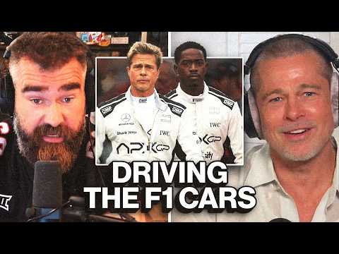 Thumbnail for Brad Pitt confesses how INTENSE it actually is driving F1 cars with Travis and Jason