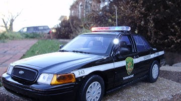 Custom 1:18 scale FORD CROWN VIC DOVER DELAWARE PD w/ working lights & sounds
