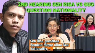 2ND HEARING SEN RISA VS ALICE GUO QUESTION NATIONALITY. LIVE...