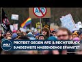 DEUTSCHLAND im Wahlkampf-Endspurt: Bundesweite Demos gegen Rechts und Migrationspolitik der Union
