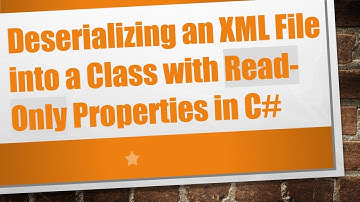 Deserializing an XML File into a Class with Read-Only Properties in C#
