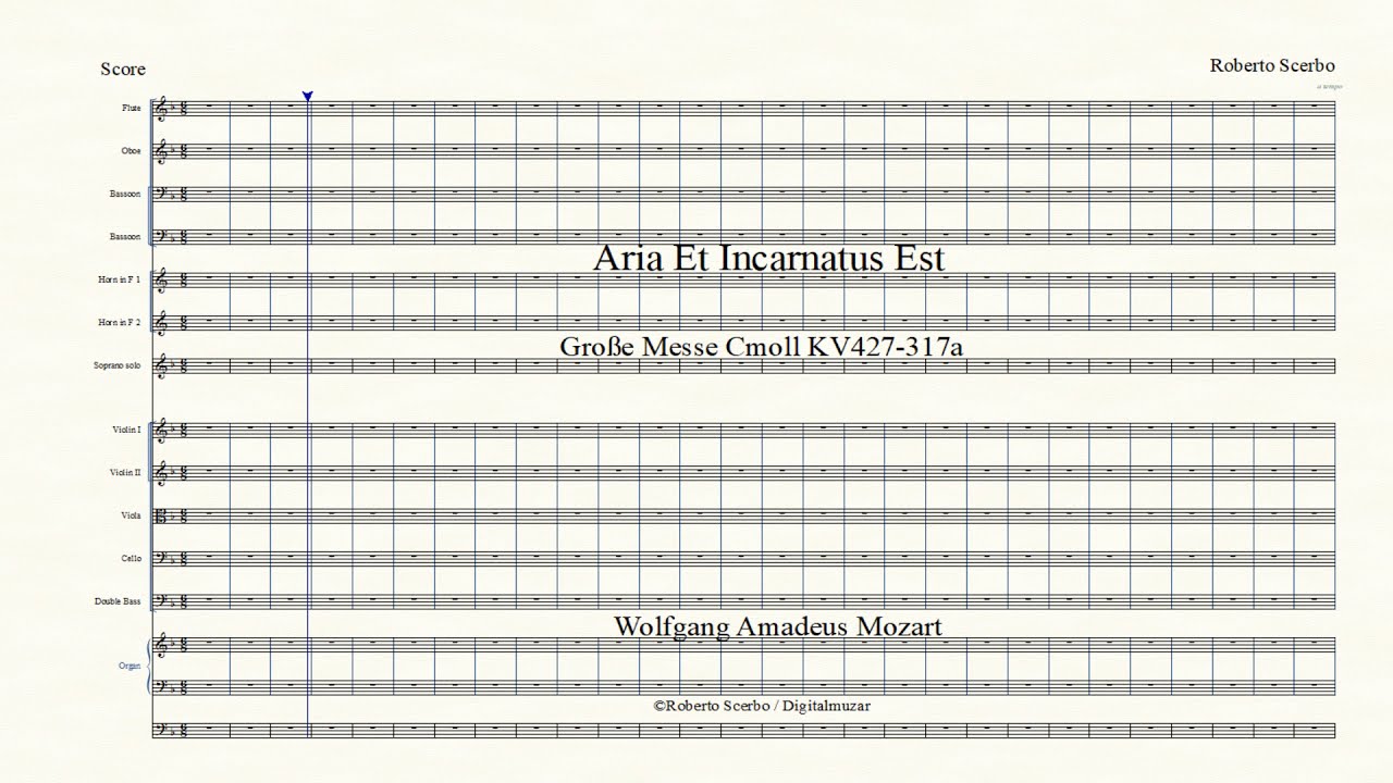 Aria Et incarnatus est - Missa Cmoll KV427 317a Grosse Messe -  W A Mozart