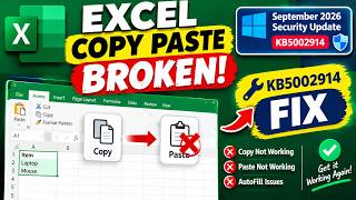 Excel Copy Paste Not Working After KB5002914 Update Fix It Now!