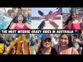 The best amusement park in australia  exploring intense crazy rides melbourne royal show 2023 vlog