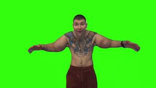 Russian synthetic bodybuilder Green Screen