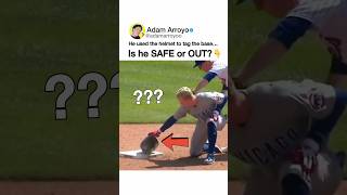 tagged 2nd base with a HELMET?! 🤔
