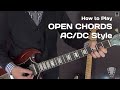 AC/DC Style Electric Guitar Lesson - Open Chords