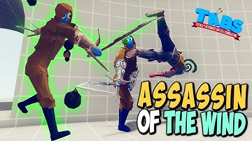 Assassin of The Wind(RPG TABS UNIT) vs Mod Units(Fighters, Military, NARUTO...) - TABS MODS GAMEPLAY