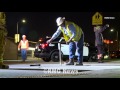 Ruptured water main damages several car windows in Arlington Heights, California.