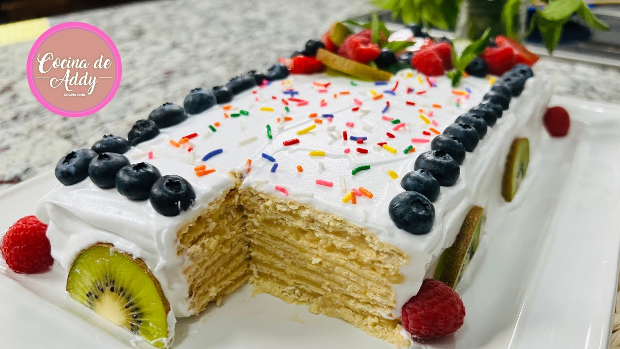 PASTEL de 3 leches SIN HORNO. Relleno y Cobertura Incluidos. FESTEJA A MAMÁ. PASTEL DE GALLETA| Addy