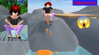 Karin Kebelet Eek di Atas Batu, Gara-gara Ayam Panggang Besar || Sakura School Simulator
