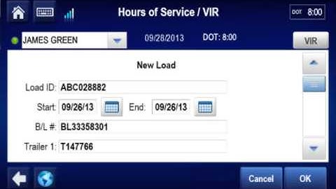 Driver Training - How to add load information - Omnitracs MCP HOS