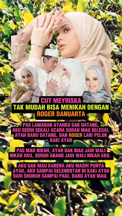 TAK MUDAH MENIKAH DENGAN ROGER DANUARTA 'CUT MEYRISKA' #cutmeyriska #rogerdanuarta #artis #selebriti
